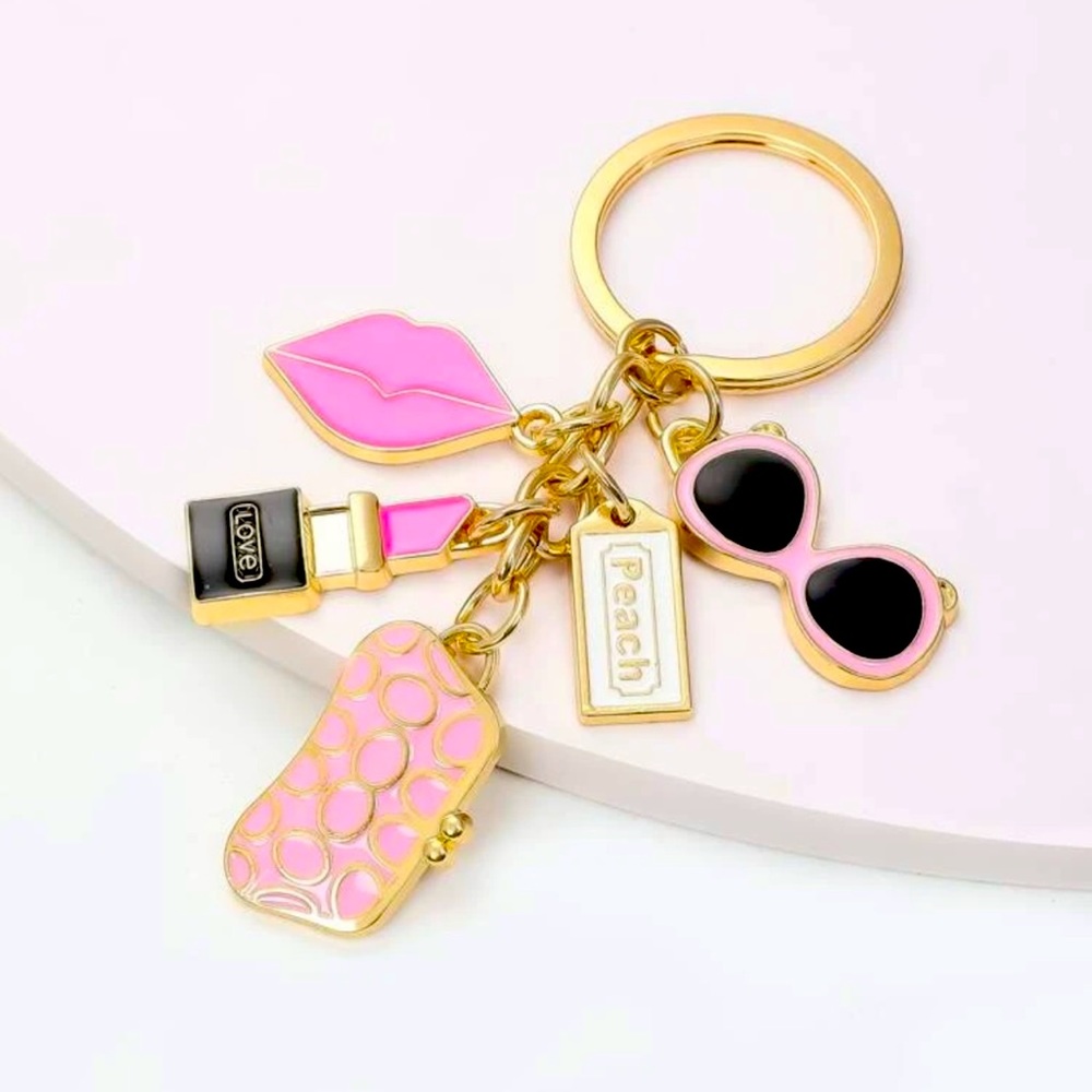 Lipstick Charm Keychain